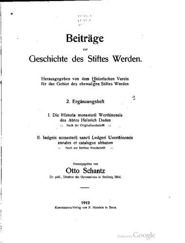 ﻿مشارکت در تاریخ کلیسای Werden