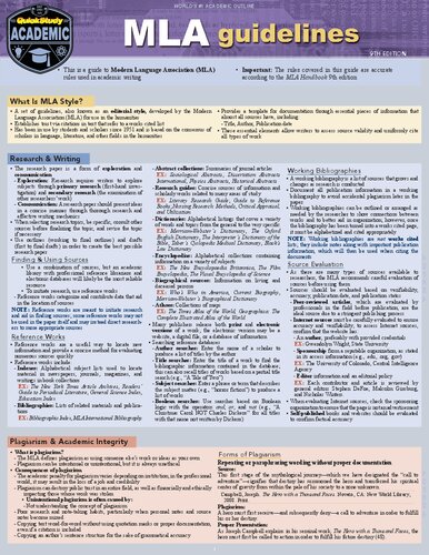 ﻿دستورالعمل MLA - نسخه نهم: یک مطالعه سریع