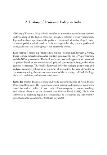 ﻿تاریخچه سیاست اقتصادی در هند: بحران، ائتلاف ها و احتمالات