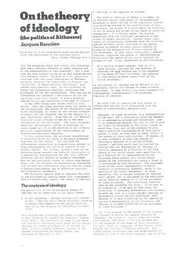 درباره تئوری ایدئولوژی (سیاست آلتوسر)