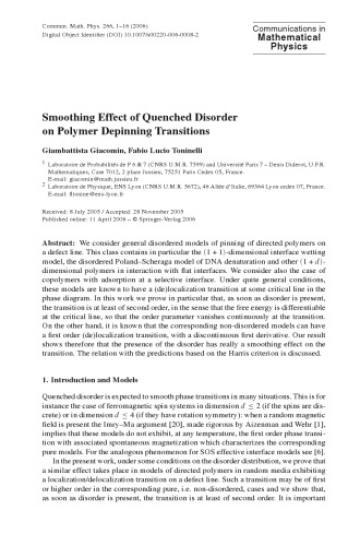 ارتباطات در فیزیک ریاضی - دوره 266