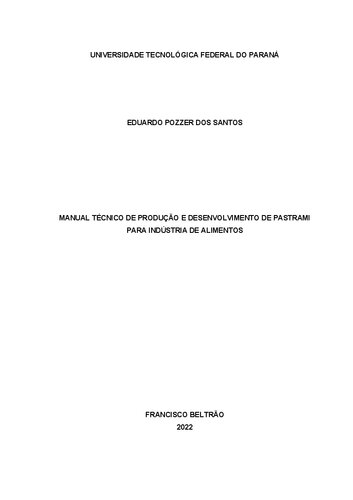 ﻿راهنمای فنی فناوری تولید پاسترامی