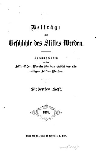 ﻿مشارکت در تاریخ کلیسای Werden Abbey