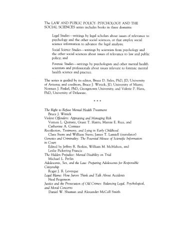 ﻿پروفایل جنایی: توسعه علم و عمل مؤثر (قانون و سیاست عمومی: روانشناسی و علوم اجتماعی)