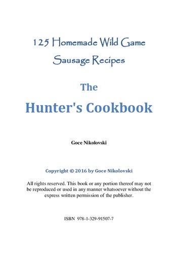 ﻿125 دستور پخت سوسیس بازی وحشی خانگی_کتاب آشپزی شکارچیان