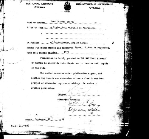 ﻿تحلیل دیالکتیکی پرخاشگری [پایان نامه کارشناسی ارشد، دانشگاه ساسکاچوان]