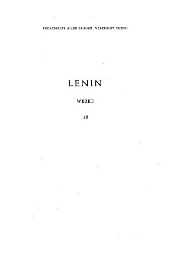 ﻿آثار لنین جلد 10: نوامبر 1905 - ژوئن 1906