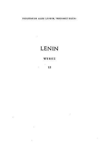 ﻿Lenin Werke دوره 13: ژوئن 1907 - آوریل 1908
