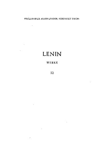 ﻿Lenin Werke دوره 32: دسامبر 1920 - آگوست 1921