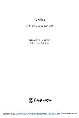 ﻿پریکلس: بیوگرافی در زمینه