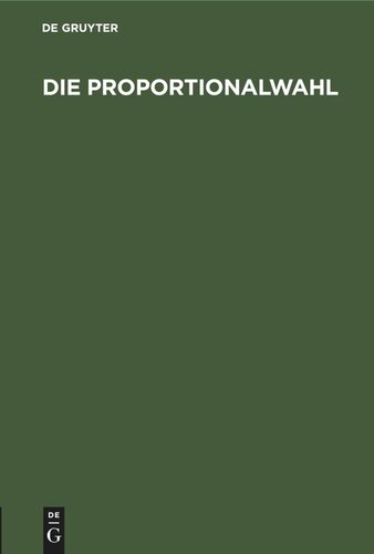 ﻿انتخابات تناسبی: به همراه یک پیوست (دستورالعمل برای کمیسیون‌های انتخاباتی و نمونه پروتکل)