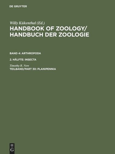 ﻿کتاب راهنمای جانورشناسی / Handbuch der Zoologie. Teilband/Part 30 Planipennia: Lacewings