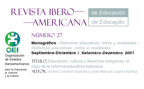 ﻿Ibero-American Magazine of Education Nº 27 (September-December 2001), pp. 125-152