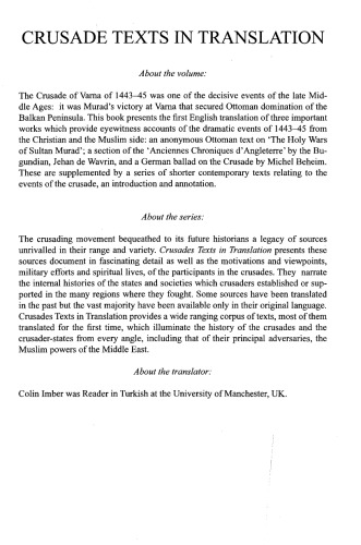 جنگ صلیبی وارنا ، 1443-45 (متون صلیبی در ترجمه)