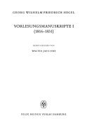 ﻿نسخه های سخنرانی I (1816-1816)