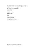 ﻿نوشته های کوچک I (1770-1783): ضمیمه