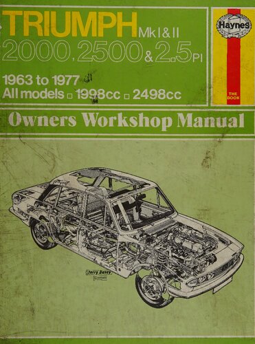 ﻿راهنمای کارگاه صاحبان Haynes Triumph 2000 و 2500 Pl