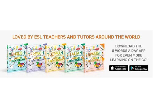 ﻿5 کلمه در روز انگلیسی، فرانسوی، اسپانیایی، ایتالیایی، آلمانی برای همه هر پنج مجموعه کامل کتاب