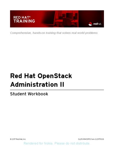 ﻿CL210 Red Hat OpenStack Administration II