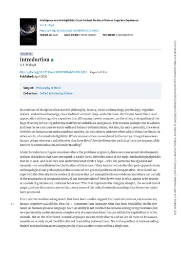 ﻿هوش و فهم پذیری: مطالعات بین فرهنگی تجربه شناختی انسان