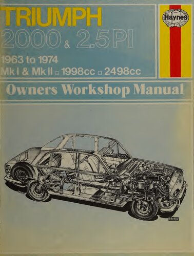 ﻿راهنمای کارگاه صاحبان Haynes Triumph 2000 و 2.5 PI 1963 تا 1974