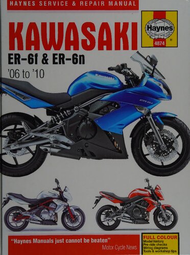 ﻿راهنمای خدمات و تعمیر هاینس کاوازاکی ER-6f و ER-6n