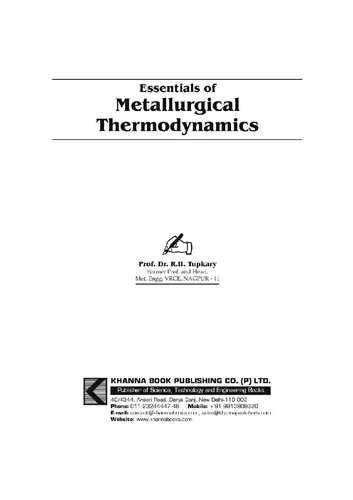 ﻿ملزومات ترمودینامیک متالورژی