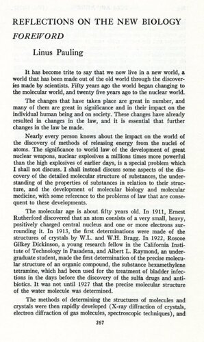 ﻿تأملاتی در زیست شناسی جدید (1968) توسط لینوس پاولینگ