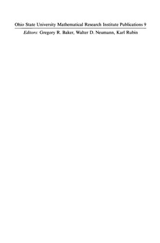 ﻿تجزیه و تحلیل پیچیده و هندسه: مجموعه مقالات یک کنفرانس در دانشگاه ایالتی اوهایو ، 3-6 ژوئن 1999 (تحقیقات ریاضی دانشگاه ایالتی اوهایو ... انتشارات پژوهش ، 9)