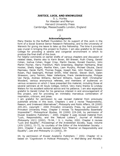 عدالت ، شانس و دانش