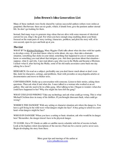 ﻿لیست تولید ایده