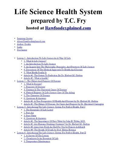 ﻿سیستم سلامت علوم زیستی توسط TC Fry (Rawfoodexplained.com)