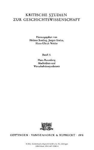 ﻿نخبگان قدرت و روندهای اقتصادی: مطالعاتی در مورد تاریخ اجتماعی و اقتصادی مدرن آلمان