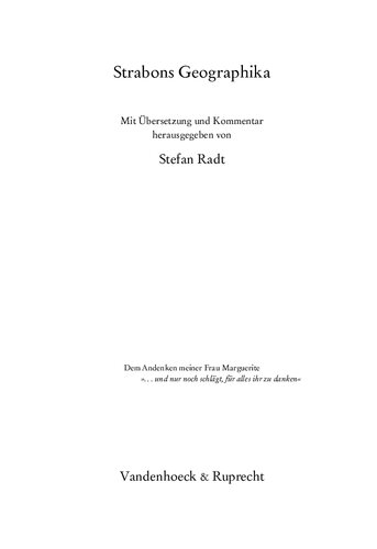 ﻿Strabons Geographika: Prolegomena. کتاب I-IV: متن و ترجمه