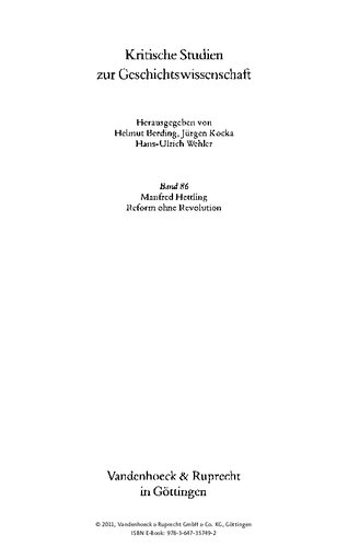 ﻿اصلاحات بدون انقلاب: بورژوازی، بوروکراسی و خودگردانی محلی در وورتمبرگ از 1800 تا 1850