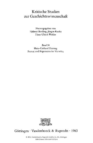 ﻿اعتراض و سرکوب در Vormärz: آلمان شمالی بین ترمیم و انقلاب