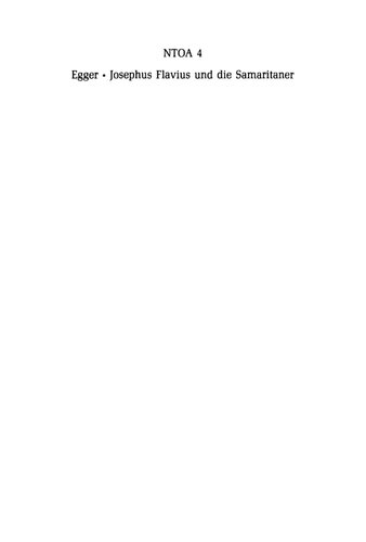 ﻿ژوزفوس فلاویوس و سامریان: مطالعه اصطلاحی برای روشن شدن هویت سامری ها