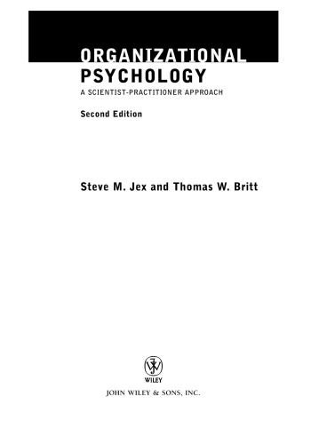 روانشناسی سازمانی: رویکرد دانشمند - پزشک ، چاپ 2