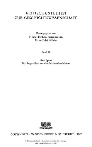 ﻿کارمندان قبل از ناسیونال سوسیالیسم: کمکی به درک ساختار اجتماعی آلمان 1918-1933