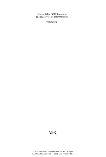 ﻿کتاب مقدس عبری / عهد عتیق. اول: از آغاز تا قرون وسطی (تا سال 1300). بخش دوم: قرون وسطی