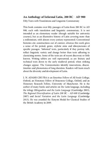 ﻿گلچین لاتین غیررسمی، 200 قبل از میلاد تا 900 پس از میلاد