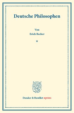 ﻿فیلسوفان آلمانی: زندگی و تعالیم کانت، شلینگ، فچنر، لوتزه، لانگه، اردمان، ماخ، استامپف، بومکر، اوکن، زیگفرید بچر.