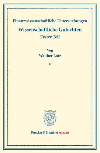 ﻿مطالعات مالی: گزارش های علمی. قسمت اول. (نوشته های انجمن سیاست اجتماعی 174/I)