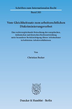 ﻿از اصل برابری تا منع تبعیض تحت قانون استخدام: بررسی حقوقی تطبیقی ​​تحولات حقوقی اروپا، ایتالیا و آلمان با توجه ویژه به کارمندان مسن در روابط کاری با مدت زمان معین