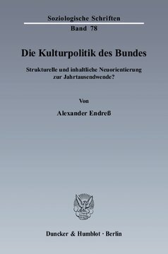﻿سیاست فرهنگی فدرال: جهت گیری مجدد ساختاری و اساسی در آغاز هزاره؟