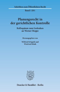 ﻿قانون برنامه ریزی در کنترل قضایی: کنفرانس به یاد ورنر هوپ