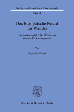 ﻿ثبت اختراع اروپایی در حال گذار: مقایسه قانونی سیستم EP و سیستم ثبت اختراع اتحادیه اروپا