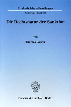 ﻿ماهیت حقوقی تحریم دخالت در حقوق اساسی و اهداف مشروعیت بخشیدن به آن به عنوان ویژگی های د. ماهیت حقوقی تمایز لازم بین مفهوم رسمی و مادی مجازات با استفاده از مثال d نشان داده شده است. §§ 56 ff: StGB. ماهیت حقوقی تحریم ها در قانون جزا و نظام آنها در حقوق کیفری آلمان، به ویژه مغایر با قانون اساسی مجازات اموال، قانون اساسی د. تمدید انقضا و ادامه اعتبار د. اصل خالص برای V