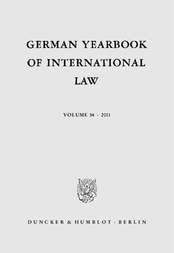 ﻿سالنامه آلمانی حقوق بین الملل / Jahrbuch Für Internationales Recht: جلد. 54 (2011)