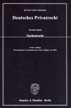 ﻿حقوق خصوصی آلمان: جلد دوم: حقوق مالکیت